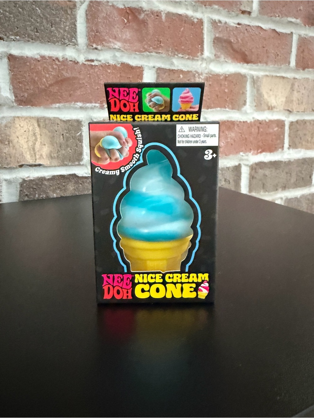 Nee Doh Nice Cream Cone Blue Squishy Sensory Toy